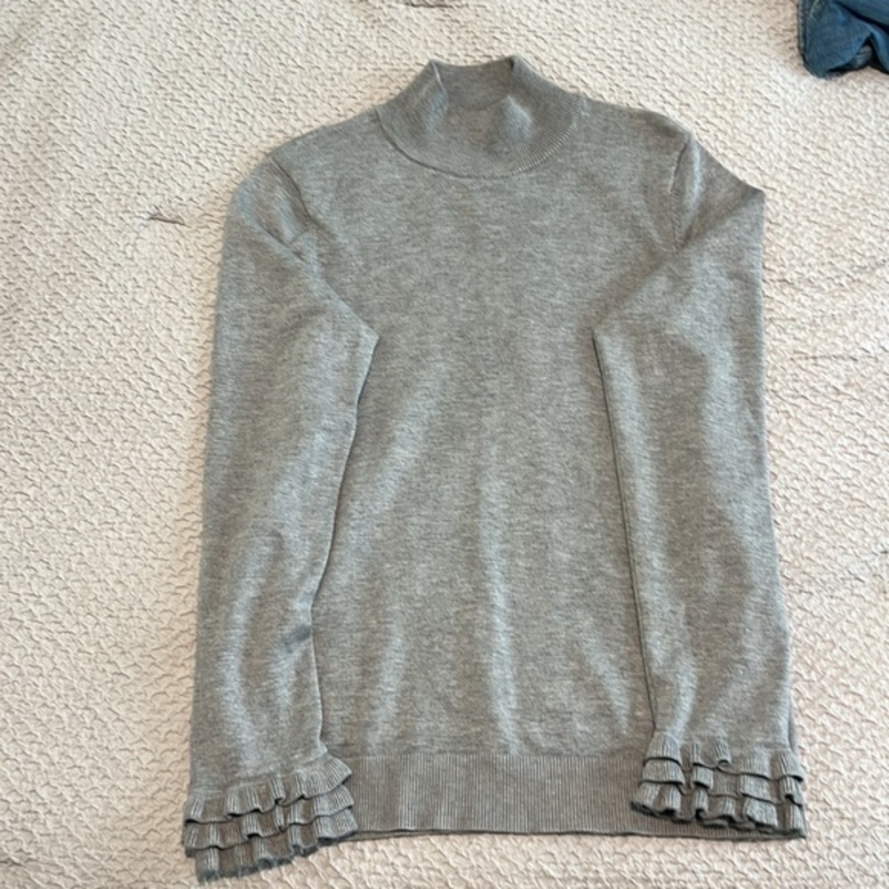 NWOT‎ Calvin Klein Women Medium Grey Mock Turtleneck Sweater